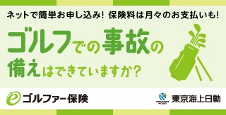 ネットで入れるゴルフ保険　東京海上日動